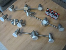 4 x Leuchte Deckenlampe Deckenleuchte LED 2 3 flammig Set Strahler GU10 + Ersatz