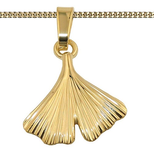 Echt gold 333 ginkoblatt - gold,
