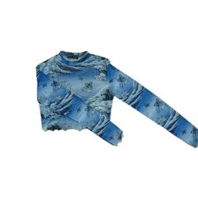Damen Oberteil Top (Blauton
