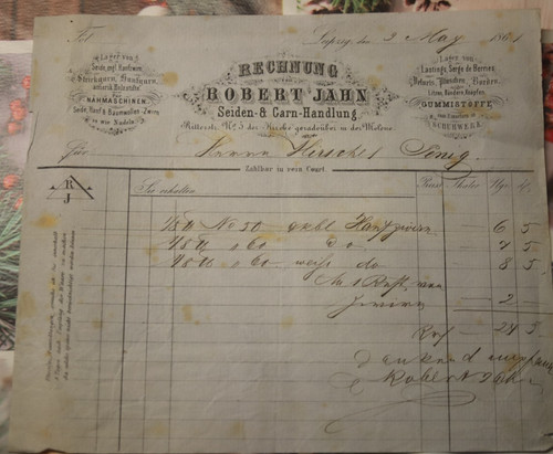 Rechnung 1861 leipzig - rechnung,