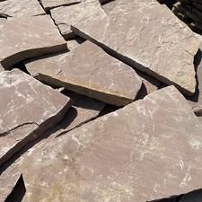 10M2 NATURSTEIN ROT SANDSTEIN POLYGONALPLATTEN  HOFPLATTEN WAND BODEN MOSAIK