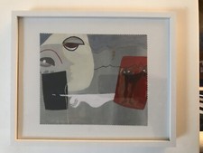 Frau und hängender Mann Stoff