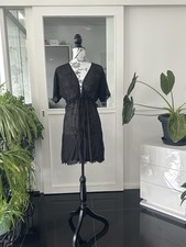 Schönes Damenkleid Sommerkleid Strandkleid Gr. M Luftig Locker Schwarz