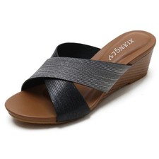 Frauen Sandaletten Keilsandalen Hausschuhe Damen AntiRutsch Sandalen Pantoletten