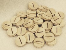 100 x Sparstrumpfscheiben Holz