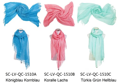 Schal tuch unifarbig schlicht - schal,