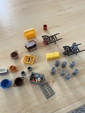 Playmobil: Zubehör für Bauernhof, Schubkarren, Milchkannen, etc, Ersatzteile