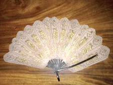 Antiker Wayang Fächer Handarbeit wohl um 1920