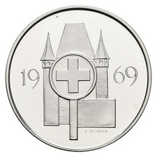 Schweiz Silbermedaille 1969 Schützenfest Thun PP- Gewicht: 15g/900