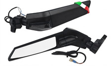 Universal Motorrad Rückspiegel mit LED Blinker, aerodynamisches Design