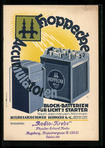 Künstler hoppecke - künstler-ak,