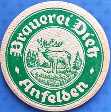 Alter Bierdeckel Brauerei Dietz Anfelden um 1940-50