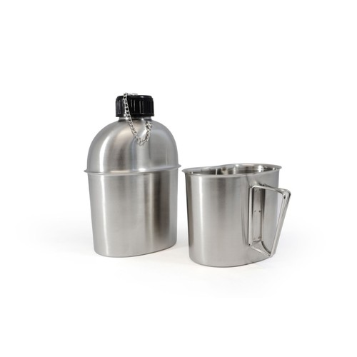 Edelstahl feldflasche mit - edelstahl,
