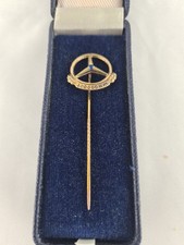 Mercedes Stecknadel 500000Km 835er Silber mit Saphir in Box Anstecknadel TOP