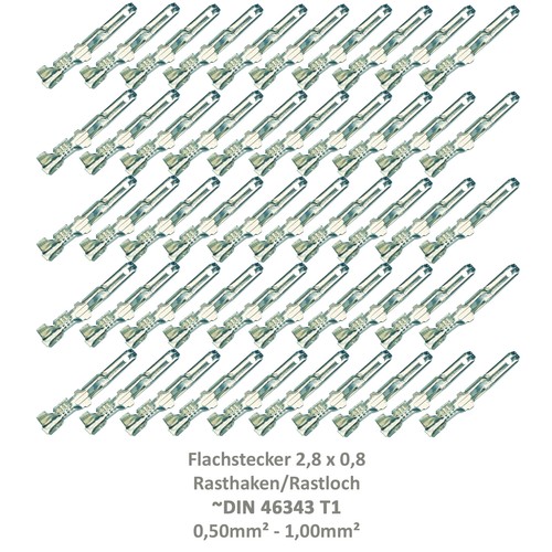 Flachstecker 8x0 8 - flachstecker, 2,8x0,8