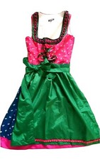 Dirndl, Neu, Pink Blau Grün, Oktoberfest. Gr.38