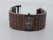 DKNY Damen Armbanduhr NY-1055 – Braun, Strass, Anpassbar
