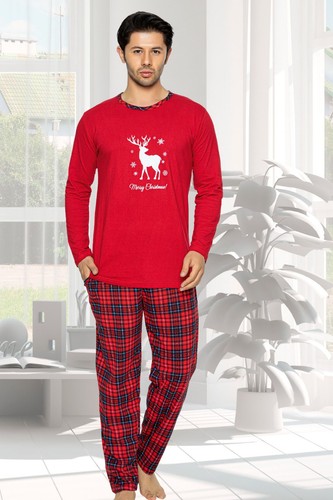 Herren weihnachts pyjama set - herren, weihnachts-pyjama