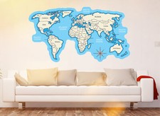 Weltkarte Wandaufkleber