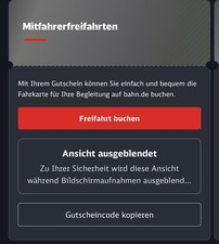 Mitfahrerfreifahrt Deutsche Bahn – Platin Status (1. / 2. Klasse) Gutschein DB