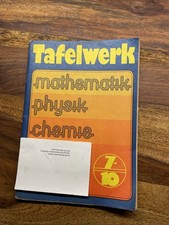 Tafelwerk DDR Mathematik Physik Chemie 1986 Klasse 7-10
