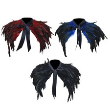 Feder-Umhang-Schal, geschichteter Federkragen für Show, Abschlussball,