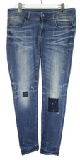 G-Star Midge Cody Mid Skinny Jeans Damen W31/L32 Bemalt Blau Neu Whiskers