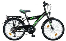 KINDERFAHRRAD 20" 6 GÄNGE SHIMANO 20 ZOLL FAHRRAD Schwarz-Grün MODELL TMU