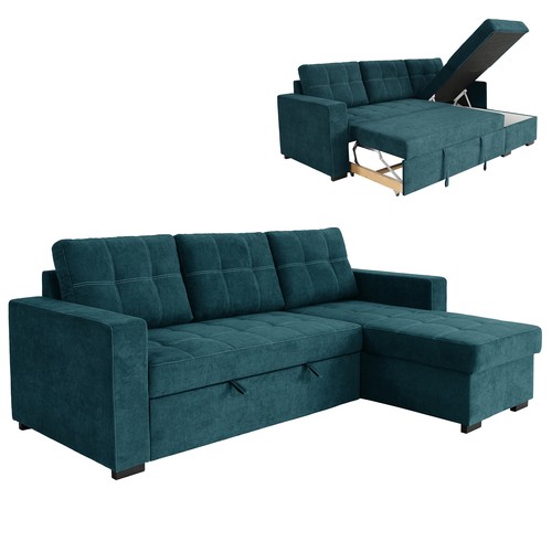 Ecksofa teal liegefunktion - ecksofa,