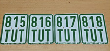 4x in Serie Moped Mofa Roller Nummernschild Kennzeichen  TUT - 1983  für Sammler