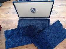 Münzkassette Österreich Velour für Komplette 25/50/100 Schillingserien 63 Fächer