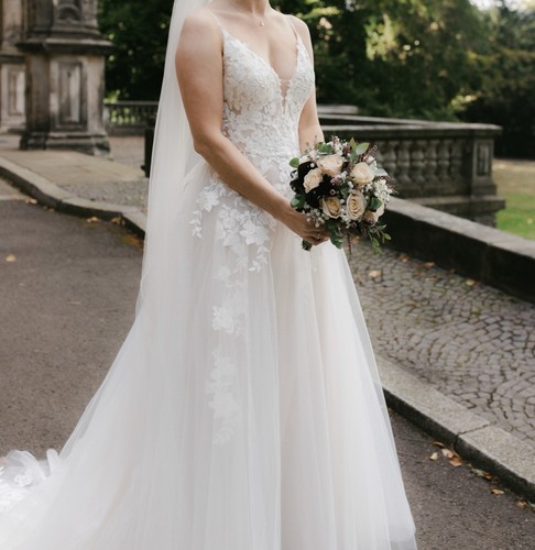 Brautkleid linie weiß - brautkleid, a-linie