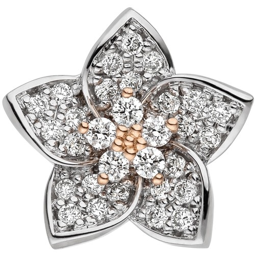 Anhänger blume 585 weißgold - blume,