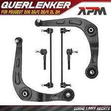 2x Querlenker + 2x Spurstangenkopf + 2x Koppelstange Vorne für Peugeot 206 CC SW