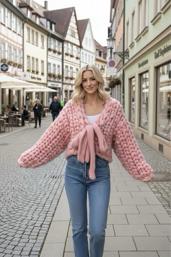 Handgestrickter chunky knit - chunky,
