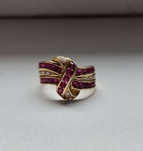 Brillant rubin ring - rubin, 18