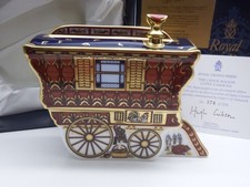 ROYAL CROWN DERBY THE LEDGE WAGON GYPSY CARAVAN 1. QUALITÄT