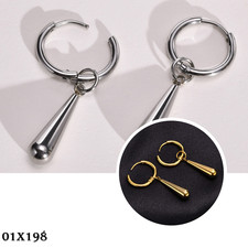 Klapp Creolen mit Anhänger