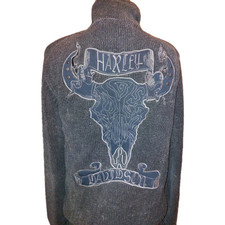 Harley Davidson Jacke Gr. S ca. 48 Dunkelgr Baumw gefüttert Top!!