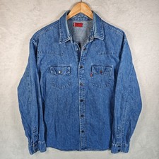 LEVI's Herren Jeans Jacke Gr. L Blau Regular Fit Jeansjacke Red Tab 100% Baumwol