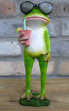 Coole Frosch Figur Statue mit