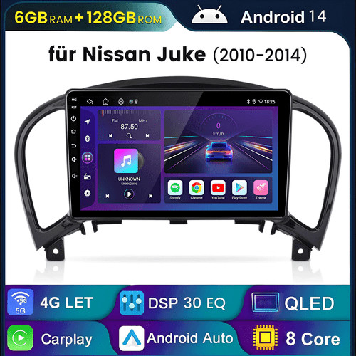 128gb android14 für nissan - 6+128gb,