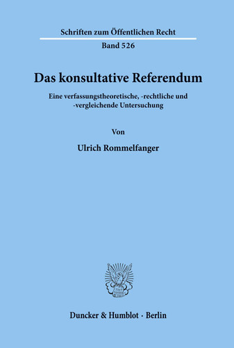 Das konsultative referendum - das,