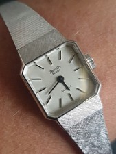 Vintage ZentRa Savoy Quarz Damenuhr * 80er Jahre Silber Neuwertig Unbenutzt 