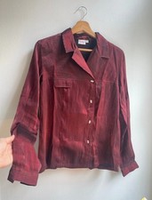 Vintage Bluse – Bordeauxrot