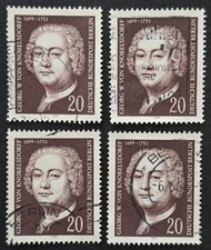 Briefmarken alt Stamps Bundespost Berlin 1974 Georg W. von Knobelsdorff Sammlung