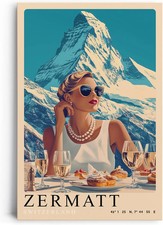 Wandbild auf leinwand zermatt - wandbild,