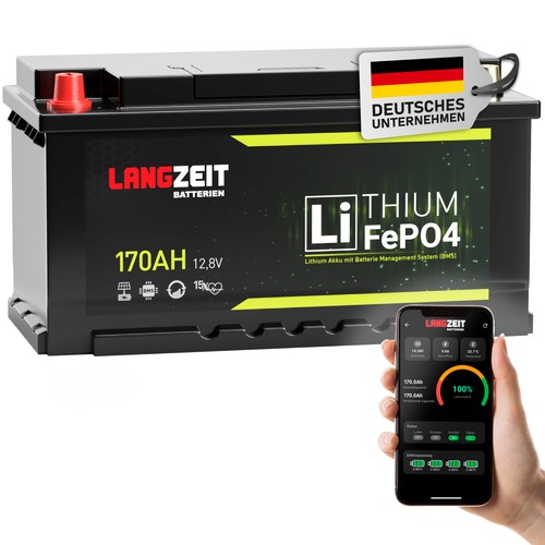 Lifepo4 170ah 12v bluetooth - 170ah,