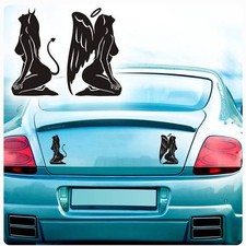 Engel Teufel Autoaufkleber Angel Devil Sticker Auto Aufkleber clickstick A1910 