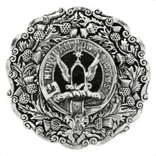 Art Pewter Klan Crest Plaid Brosche J - Society [Verschiedene Clans & Designs IN